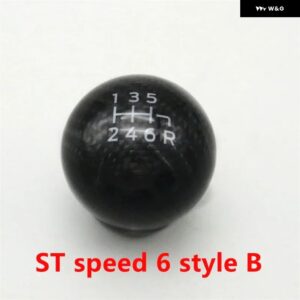 新型レーシング6速カーボン マニュアル ギア シフト ノブ フォード フォーカス ST RSフィエスタ - ST speed 6 style B
