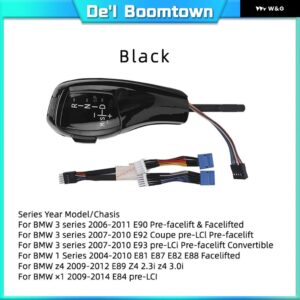 LED ギア シフト ノブ シフター レバー BMW 1 3 5 6シリーズE90 E60 E46 2D 4D E39 E53 E92 E87 E93 E83 X3 E89オートマチックアクセサリー - 90-3 81-2 7-9 Black