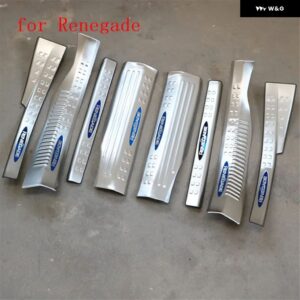 ステンレス スカッフプレート /ドアシルドアシルペダルBIENVENIDOSシル アクセサリーJEEP RENEGADE 2016-2018車 スタイリング - 3