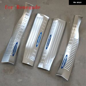 ステンレス スカッフプレート /ドアシルドアシルペダルBIENVENIDOSシル アクセサリーJEEP RENEGADE 2016-2018車 スタイリング - 2