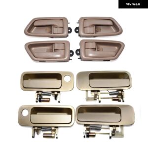 外側4個ベージュ/ホワイト/ブラック 内側4個グレー/ベージュ ドアハンドル フロントリア 97-01 LH RHカムリ69220AA010 69210AA010 - Beige inside outside