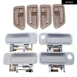 外側4個ベージュ/ホワイト/ブラック 内側4個グレー/ベージュ ドアハンドル フロントリア 97-01 LH RHカムリ69220AA010 69210AA010 - White Beige