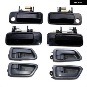 外側4個ベージュ/ホワイト/ブラック 内側4個グレー/ベージュ ドアハンドル フロントリア 97-01 LH RHカムリ69220AA010 69210AA010 - black grey