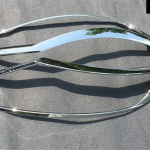 ABSクロームフロント ヘッドライト ランプカバー トリム リア ヘッドライト ランプカバー トリム 日産 キャシュカイJ11 2016-2018カー スタイリング - 1