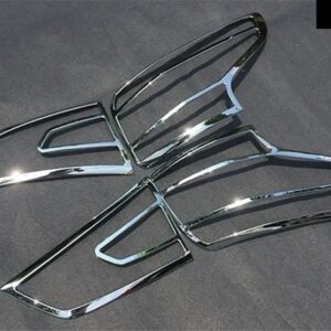 ABSクロームフロント ヘッドライト ランプカバー トリム リア ヘッドライト ランプカバー トリム 日産 キャシュカイJ11 2016-2018カー スタイリング - 2