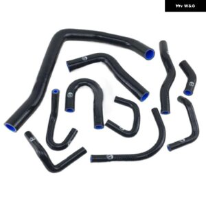 シリコン ラジエーター ホースキット 88-91 ホンダ シビック /CRX EE EF / CR-X ベース/DX/ HF/SI 10個 レッド/ブルー/ブラック - K8-1331 BLACK