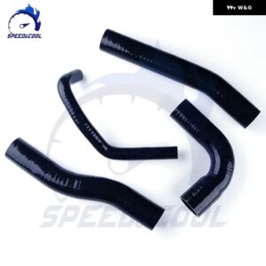 1989-1997 トヨタ ハイラックス RN105 RN106 RN111 RN130 22R シリコン ラジエーター ホースキット - black