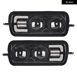 VAZ 2110-2114 フロント フォグランプ ウィンカー付き デイタイム ランニングライト LADA NIVA URBAN 4X4 アルミLEDドライビングカーライト - Type A