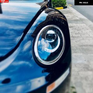 VW ビートル 2005-2010 ランプ カー ヘッドライト カバー レンズ シェル リング トリム ステッカー - Front headlight