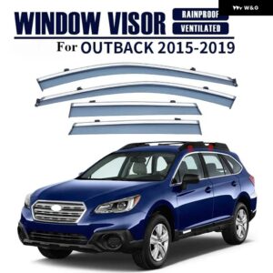スバル アウトバック 2010-2024 ウェザーシールド アクセサリー リアウィンドウ ルーフ サンシェード レインシェード ベント バイザー スポイラー ウィング - MK5-BS 2015-2020