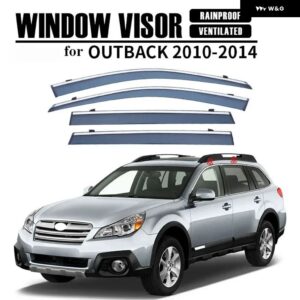 スバル アウトバック 2010-2024 ウェザーシールド アクセサリー リアウィンドウ ルーフ サンシェード レインシェード ベント バイザー スポイラー ウィング - MK4-BR-BM 2010-2014