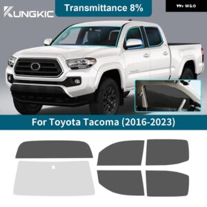 プレカット車サイドウィンドウプライバシーティントフィルム トヨタ タコマ2016-2023オート ステッカー ホイルソーラーUV プロテクター ミラー - 8Percent one Set