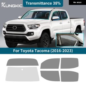 プレカット車サイドウィンドウプライバシーティントフィルム トヨタ タコマ2016-2023オート ステッカー ホイルソーラーUV プロテクター ミラー - 35Percent one Set