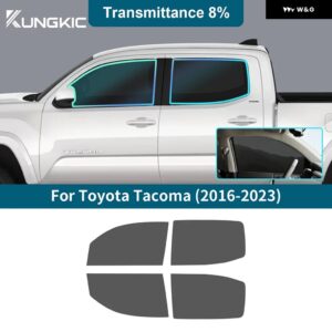 プレカット車サイドウィンドウプライバシーティントフィルム トヨタ タコマ2016-2023オート ステッカー ホイルソーラーUV プロテクター ミラー - 8Percent Window