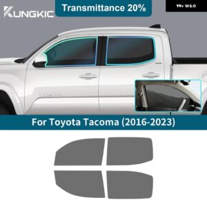 プレカット車サイドウィンドウプライバシーティントフィルム トヨタ タコマ2016-2023オート ステッカー ホイルソーラーUV プロテクター ミラー - 20Percent Window