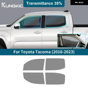 プレカット車サイドウィンドウプライバシーティントフィルム トヨタ タコマ2016-2023オート ステッカー ホイルソーラーUV プロテクター ミラー - 35Percent Window