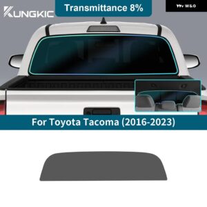 プレカット車サイドウィンドウプライバシーティントフィルム トヨタ タコマ2016-2023オート ステッカー ホイルソーラーUV プロテクター ミラー - 8Percent VLT Rear