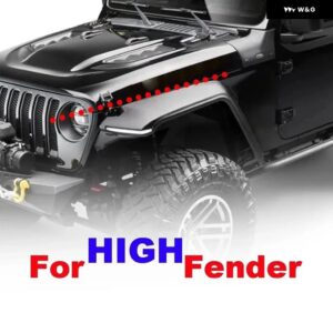 ジープ ラングラー JL 2018-2023 フェンダーフレア ワイド トリム マッド フラップ ホイールアイブロウ ワイドエクステンションストリップ - HIGHER FENDER