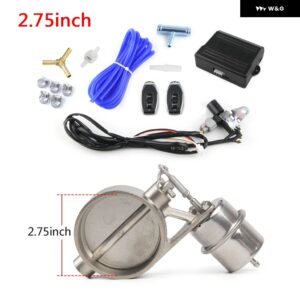 排気 制御 バルブ セット 真空アクチュエータ付き カットアウト 2 2.36 2.5 2.75 3 3.5インチ パイプ CLOSE STYLE ワイヤレスリモート コントローラ ー付き - 2.75inch