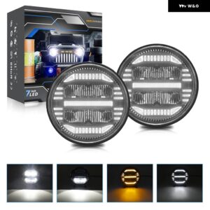 ジープ 作業灯 ヘッドライト 12V 24V 車両補助 DRL ウィンカー ヘッドランプ 運転用 DRL ラングラー JK TJ カマロ マツダ ハマー - 2pcs