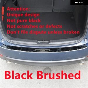 マツダ CX-5 CX5 304 2017 - 21 ステンレス リア バンパー プロテクター シル トランク トレッドプレート トリム カー スタイリング - External Black 1PCS