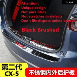 マツダ CX-5 CX5 304 2017 - 21 ステンレス リア バンパー プロテクター シル トランク トレッドプレート トリム カー スタイリング - Red 2Pcs