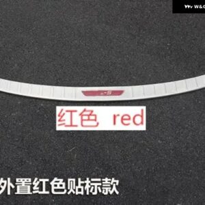 マツダ CX-5 CX5 304 2017 - 21 ステンレス リア バンパー プロテクター シル トランク トレッドプレート トリム カー スタイリング - External red