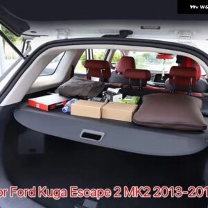 トランク カーテンマット フォード クーガ エスケープ 2 MK2 2013 - 19 アクセサリー リアカーテン 格納式 覗き見防止 - canvas