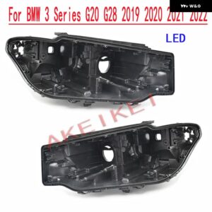BMW 3シリーズ G20 G28 2019 - 22 LEDカーフロント ヘッドランプ カバー シェル 防水 クリア ヘッドライト レンズ - 2pcs pair light