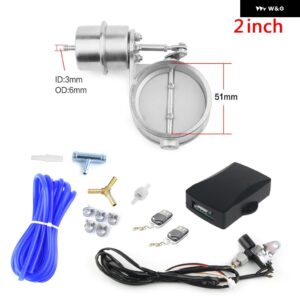 汎用 51 63 76MM 車用マフラー システム コントロール バルブ セット 真空 コントローラ ーデバイス リモート コントローラ ースイッチ - 51mm