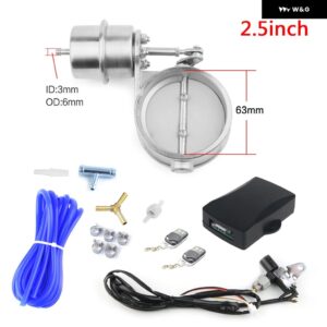 汎用 51 63 76MM 車用マフラー システム コントロール バルブ セット 真空 コントローラ ーデバイス リモート コントローラ ースイッチ - 63mm
