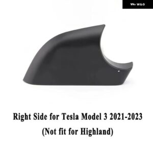 車用サイドバックミラー アンダーベース TESLA MODEL Y 3 2020-2023 ブラック 外装 ドアウィングミラー ホルダー 交換用 8202102 8202202 - M3　Right　side