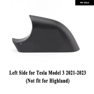 車用サイドバックミラー アンダーベース TESLA MODEL Y 3 2020-2023 ブラック 外装 ドアウィングミラー ホルダー 交換用 8202102 8202202 - M3　Left　side