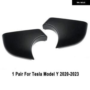 車用サイドバックミラー アンダーベース TESLA MODEL Y 3 2020-2023 ブラック 外装 ドアウィングミラー ホルダー 交換用 8202102 8202202 - MY　1　Pair