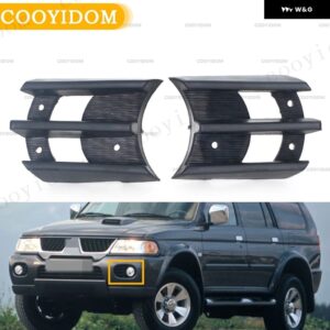 フロント バンパー フォグランプ カバー グリル フォグランプ ランプカバー グリル 三菱 モンテロ パジェロ ショーグンスポーツ1999 2000-2008 - Left and Right