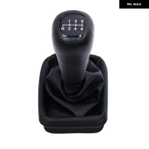 車内 アップグレード シフト ノブカバー 車内 カスタム 簡単取り付けデザイン 強化 グリップ レザー - 6 speed