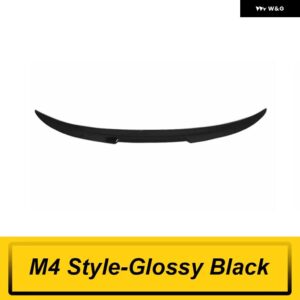 BMW 3シリーズ E90 2005 06 07 08 09 10 11 12 M3 M4 スタイル リア トランク リッド カースポイラー ウィング ABSブラックカーボンアクセサリーパーツ - M4 Black