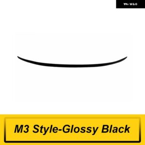 BMW 3シリーズ E90 2005 06 07 08 09 10 11 12 M3 M4 スタイル リア トランク リッド カースポイラー ウィング ABSブラックカーボンアクセサリーパーツ - M3 Black