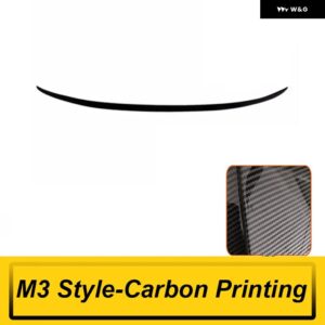 BMW 3シリーズ E90 2005 06 07 08 09 10 11 12 M3 M4 スタイル リア トランク リッド カースポイラー ウィング ABSブラックカーボンアクセサリーパーツ - M3 Carbon