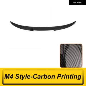 BMW 3シリーズ E90 2005 06 07 08 09 10 11 12 M3 M4 スタイル リア トランク リッド カースポイラー ウィング ABSブラックカーボンアクセサリーパーツ - M4 Carbon