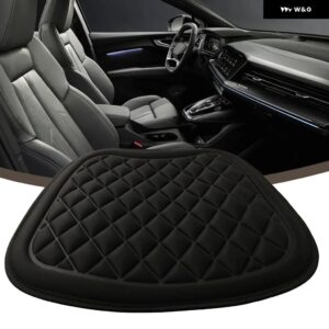 カーシート 車用 クッション ダイヤモンド型 絶妙な インテリア カーチェア シート ドライバー 運転席 メモリーフォーム 滑り止め - black