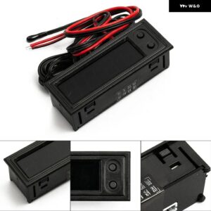2020年ホットカー電圧計レッド屋外12V 3IN1時計PP屋内温度計車両LEDデジタル ディスプレイ - Red