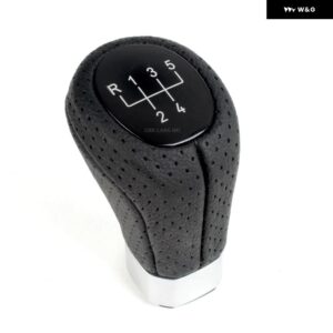 BMW 1シリーズ E81 E82 E87 E88 カー スタイリング 5/6速ギアスティック シフト ノブ レベルPUレザー ブーツ - 5 Speed Knob2