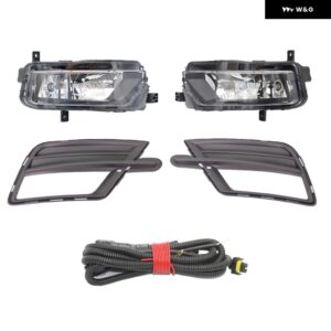 VW キャディ 2015 - 20 カー スタイリング フロント バンパー フォグランプ フォグ グリル 電球 とワイヤー付き フォグランプ - Whole SET