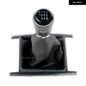 VW アマロック 2010 - 18-2022 カー スタイリング 6速ギアスティック シフト ノブ レベルレザー ブーツ - 6S Black Line