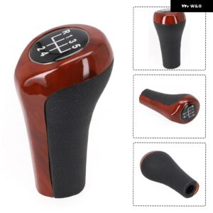 木目調レザー ギア シフト ノブで BMW 外観とムードを高めましょう E30 E36 E46 E39 E34 Z3 E53 - 5Speed