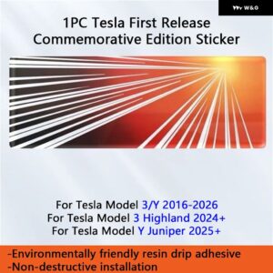 モデルY ジュニパー 2025 2026 プレイドエンブレム ステッカー モデル3 ハイランド 2024 タイムスペーストンネルロゴ トランク バッジ デカール アクセサリ - sticker 2