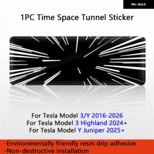 モデルY ジュニパー 2025 2026 プレイドエンブレム ステッカー モデル3 ハイランド 2024 タイムスペーストンネルロゴ トランク バッジ デカール アクセサリ - sticker 1