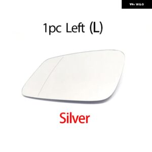 左右サイドブルーヒーター付きウィングミラー ガラスバックミラー BMW E84 F48 F20 F21 F40 F22 F23 F30 F31 F34 F10 F07 F11 - 1pc Left Silver