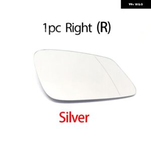 左右サイドブルーヒーター付きウィングミラー ガラスバックミラー BMW E84 F48 F20 F21 F40 F22 F23 F30 F31 F34 F10 F07 F11 - 1pc Right Silver